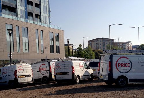 fleet of our window cleaning vans